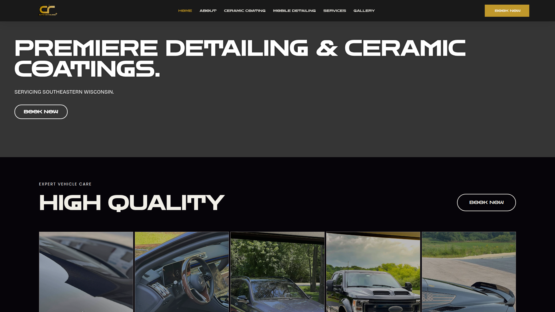 CR Auto Detailer website